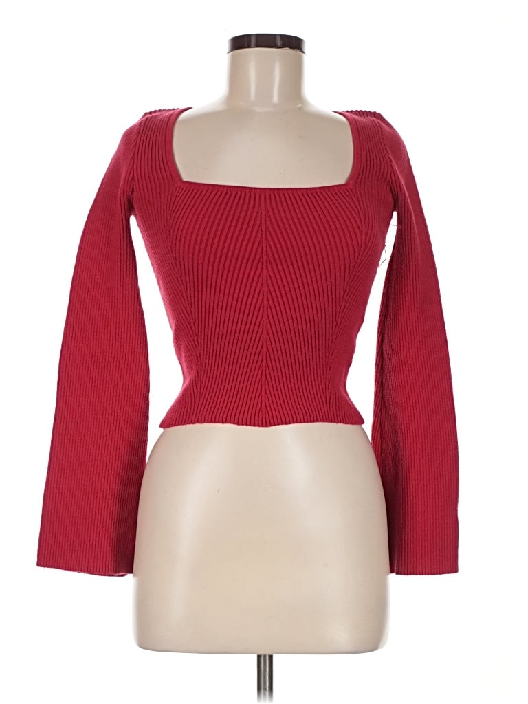 Pre-owned Hollister Cardigan Sweater In Red