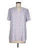 Pleione 100% Polyester Hearts Blue Short Sleeve Blouse Size M - photo 1