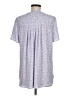 Pleione 100% Polyester Hearts Blue Short Sleeve Blouse Size M - photo 2