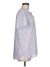 Pleione 100% Polyester Hearts Blue Short Sleeve Blouse Size M - photo 4