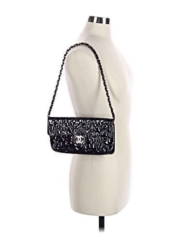 Chanel Vintage Patent Leather Camellia Small Flap Bag (view 2)