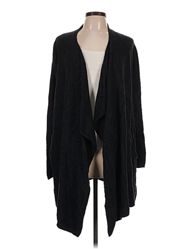 Pre-owned Barefoot Dreams Cardigan Sweater In Black
