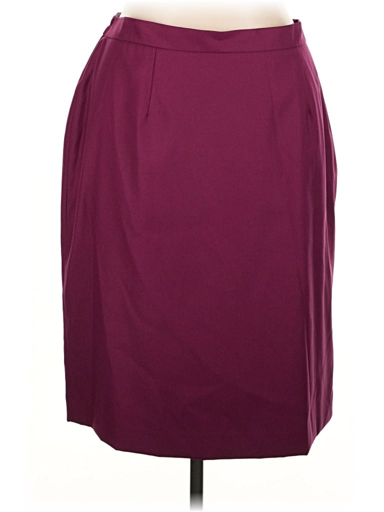 Pre-owned Anne Klein Formal Skirt In Burgundy