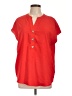 Carolina Belle 100% Polyester Red Short Sleeve Blouse Size XL (estimated) - photo 1