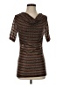 Backless Brown Short Sleeve Top Size XS - photo 1