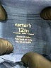 Carter's 100% Cotton Blue Short Sleeve Onesie 9-12 MO / 12 MO - photo 3