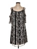 Charming Charlie 100% Polyester Gray White Casual Dress Size S - photo 1