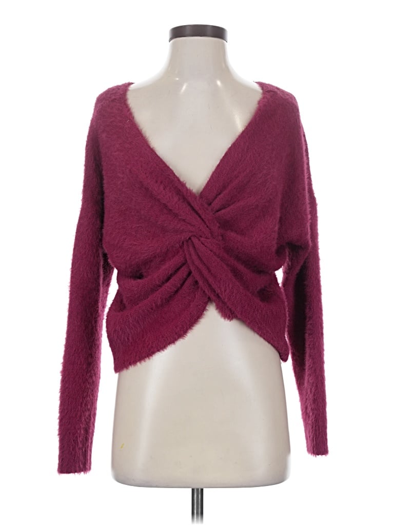 Pre-owned Mi Ami Cardigan Sweater In Burgundy