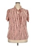 Adrienne Vittadini Polka Dots Pink Short Sleeve Blouse Size 2X - photo 1