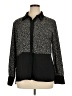 Bar III 100% Polyester Animal Print Black Long Sleeve Blouse Size XL - photo 1