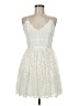 Main Strip 100% Polyester Ivory Cocktail Dress Size M - photo 1