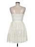Main Strip 100% Polyester Ivory Cocktail Dress Size M - photo 2