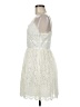 Main Strip 100% Polyester Ivory Cocktail Dress Size M - photo 5