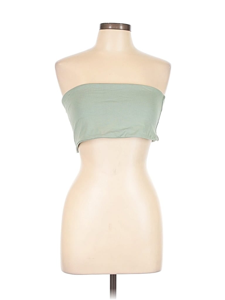Oh Polly Tube Top Green Strapless Neckline Tops - Used - Size 14