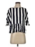 Zara TRF Stripes Silver 3/4 Sleeve Blouse Size S - photo 1
