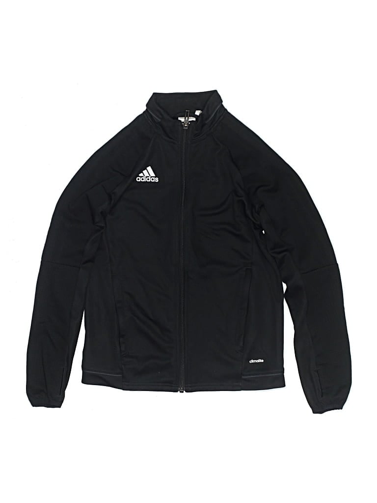 Pre-owned Adidas Originals Kids' Zip Up Hoodie In Black