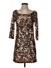 Arden B. 100% Polyester Stars Brown Cocktail Dress Size S - photo 1