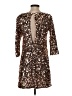 Arden B. 100% Polyester Stars Brown Cocktail Dress Size S - photo 2