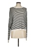 White + Warren Stripes Silver Wool Pullover Sweater Size M - photo 1
