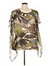 Chico's 100% Silk Green 3/4 Sleeve Silk Top Size XXL (estimated) - photo 1