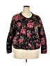 ASOS Curve 100% Polyester Floral Black Cardigan Size 22 - photo 1