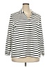J.Jill Stripes Ivory Long Sleeve Blouse Size 2X - photo 1