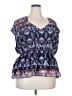 Old Navy Blue Short Sleeve Blouse Size XXL - photo 1