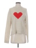 Zadig & Voltaire 100% Cashmere Hearts Silver Tan Cashmere Pullover Sweater Size XS - photo 1