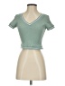 Shein Green Short Sleeve Top Size 4 - photo 1