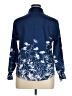 Unbranded 100% Polyester Print Blue Long Sleeve Blouse Size XL - photo 2
