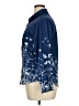 Unbranded 100% Polyester Print Blue Long Sleeve Blouse Size XL - photo 5