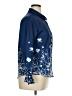 Unbranded 100% Polyester Print Blue Long Sleeve Blouse Size XL - photo 4