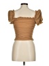 Shein Tan Short Sleeve Top Size 6 - photo 2