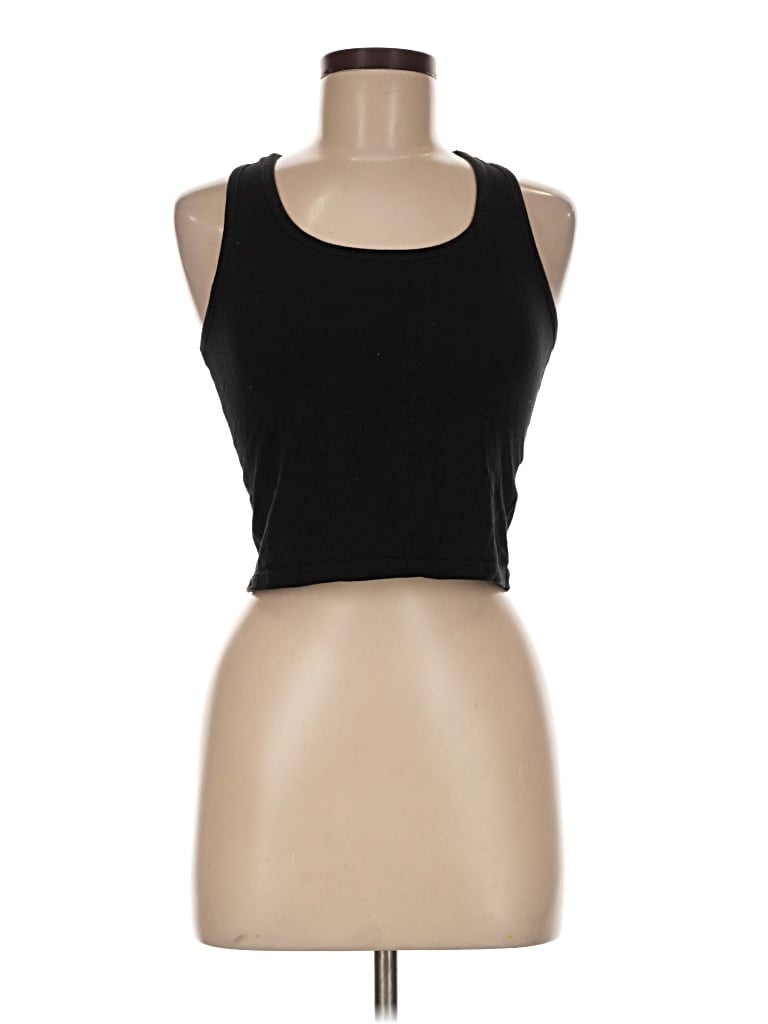 Pre-owned Unbranded Tank Top Black Halter Neckline Tops
