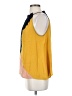 Ann Taylor LOFT 100% Polyester Color Block Yellow Sleeveless Blouse Size S (petite) - photo 5