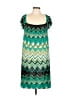 Cristinalove Chevron-herringbone Green Casual Dress Size L - photo 1