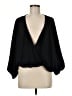 Entro 100% Polyester Black 3/4 Sleeve Blouse Size M - photo 1