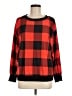 Yelete Checkered-gingham Red Pullover Sweater Size M - photo 1