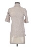 Yest Tweed Tan Short Sleeve Turtleneck Size 4 - photo 1