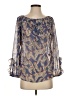 Jade 100% Polyester Blue 3/4 Sleeve Blouse Size S - photo 1
