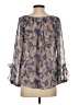Jade 100% Polyester Blue 3/4 Sleeve Blouse Size S - photo 2