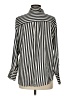 H&M 100% Polyester Stripes Ivory Long Sleeve Blouse Size M - photo 2