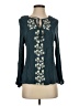 Blue Rain Teal Long Sleeve Blouse Size S - photo 1