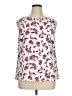Brooks Brothers 100% Polyester Print White Ivory Sleeveless Top Size 14 - photo 1