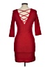 Jodi Kristopher Solid Red Cocktail Dress Size M - photo 2