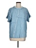 AP.NY 100% Tencel Blue Short Sleeve Blouse Size M - photo 1