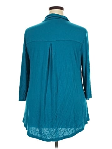 Assorted Brands 3/4 Sleeve Button-Down Shirt (view 2)