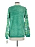ELF 100% Polyester Print Green Pullover Sweater Size S - photo 2