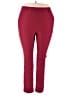 Rafaella Solid Burgundy Active Pants Size 18 - photo 1