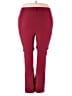 Rafaella Solid Burgundy Active Pants Size 18 - photo 2